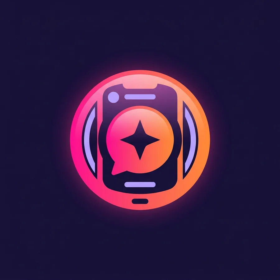 AI ads for Facebook: AI assistant role icon with a sparkle chat bubble
